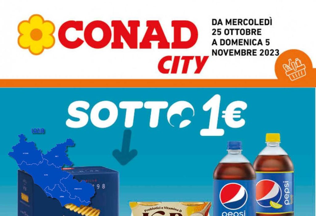 Anteprima volantino Conad City Lazio dal 25 ottobre al 5 novembre 2023