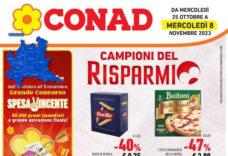 Anteprima Volantino Conad Lombardia dal 25 ottobre al 8 novembre 2023