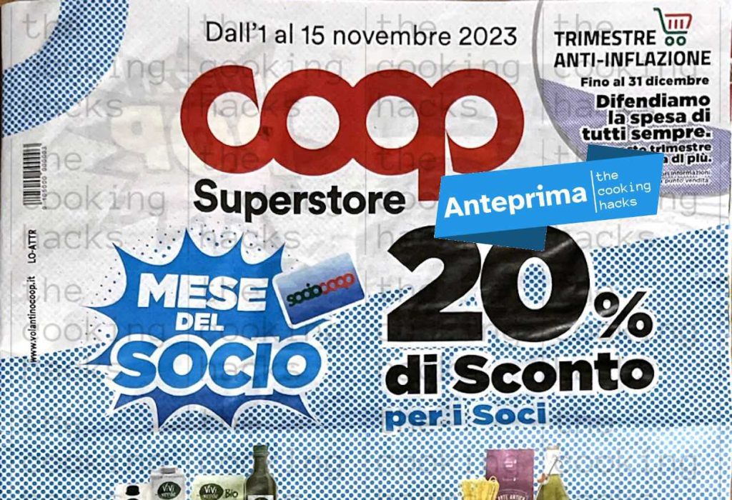 Anteprima Volantino Coop dal 1 al 15 novembre 2023