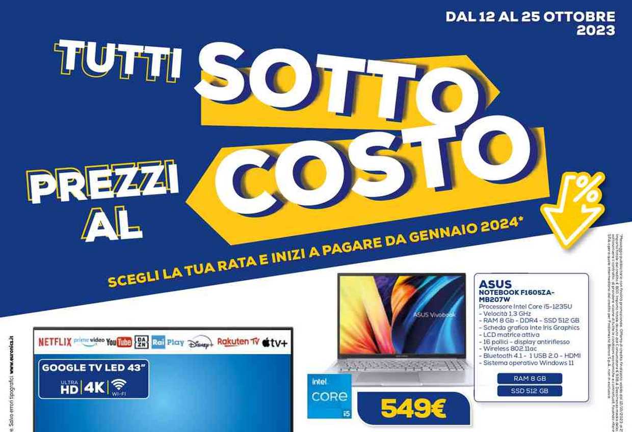 Volantino Euronics dal 12 al 25 ottobre 2023