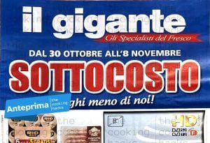 Volantino Il Gigante dal 30 ottobre al 8 novembre 2023