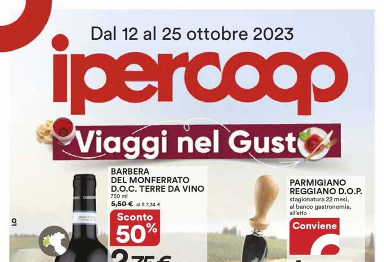 Volantino Ipercoop Viaggi nel Gusto dal 12 al 25 ottobre 2023