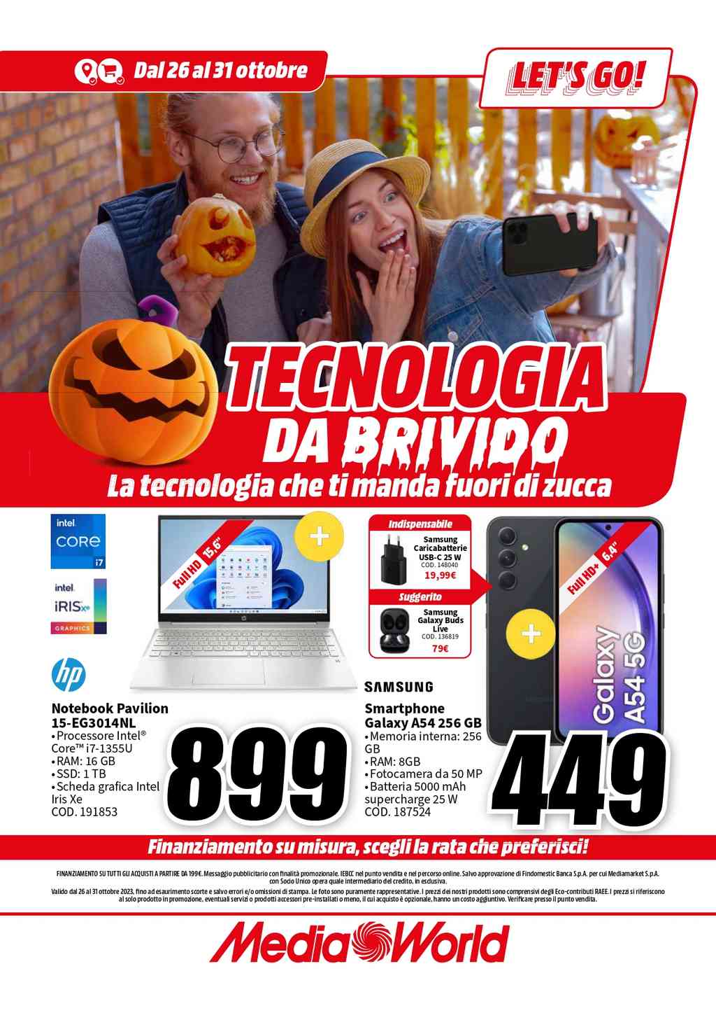 Volantino Mediaworld dal 26 al 31 ottobre 2023