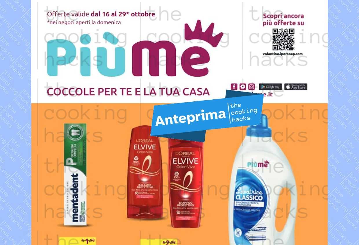 Volantino Ipersoap Più Me Offerte dal 16 al 29 ottobre 2023