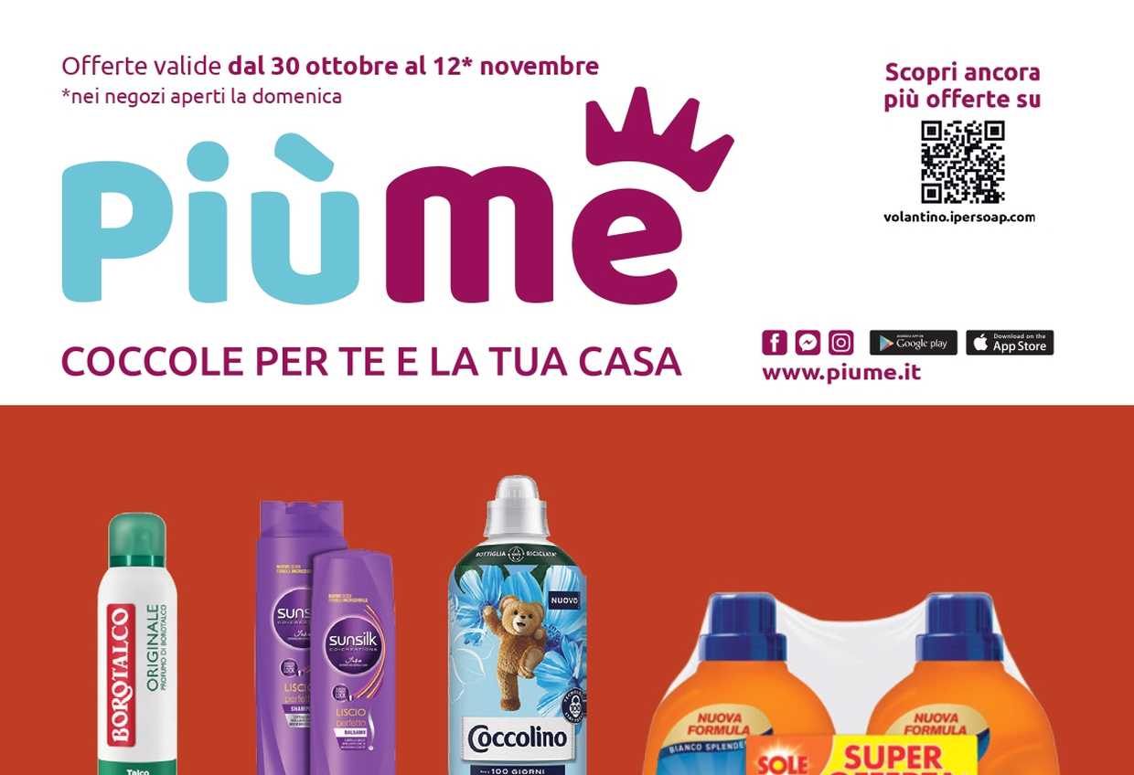 Anteprima volantino Ipersoap Più Me dal 30 ottobre al 12 novembre 2023