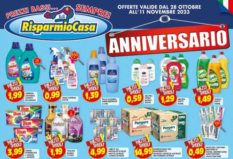 Anteprima volantino Risparmio Casa dal 28 ottobre al 11 novembre 2023