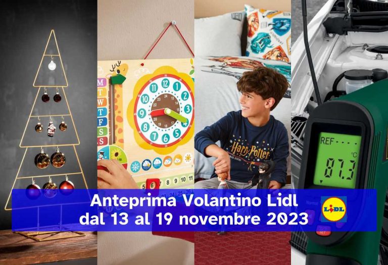 Anteprima del volantino Lidl dal 13 al 19 novembre 2023: Parkside, Natale ed Harry Potter