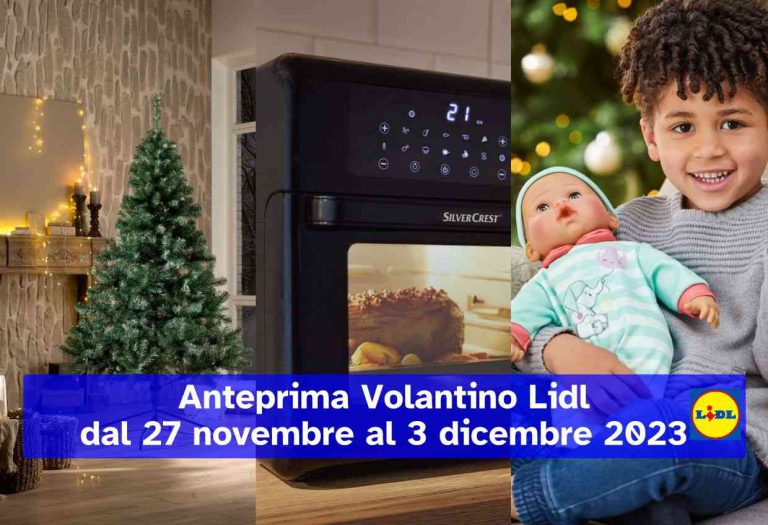 Anteprima del volantino Lidl dal 27 novembre al 3 dicembre 2023: addobbi e regali di Natale, Parkside, Cucina e giocattoli