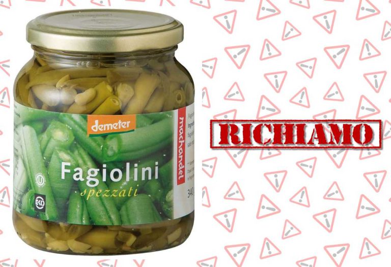 Richiamo alimentare dei Fagiolini spezzati Demeter per rischio fisico