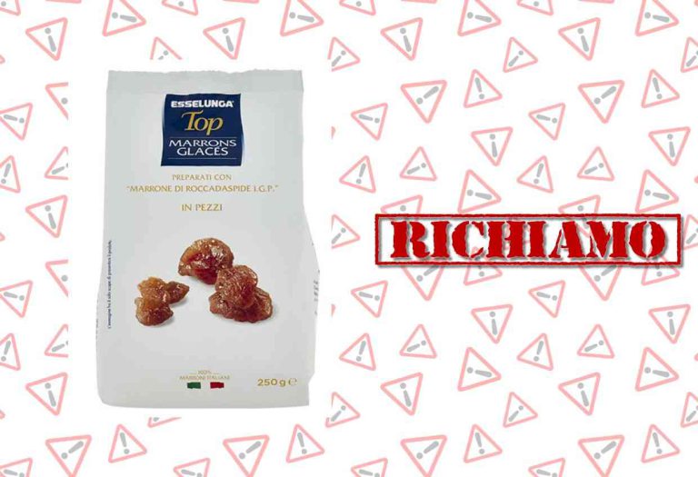 Esselunga richiama alcuni lotti di Marrons Glacés per presenza di allergeni non dichiarati