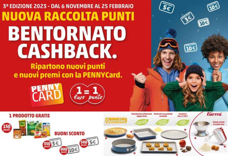 Nuova raccolta punti Penny 2023 3° Edizione: collezione Guardini Girmi, prodotti gratis e buoni sconto