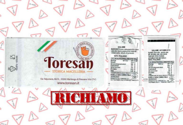 Il Ministero della Salute richiama alcuni tipi di salame per la presenza di Listeria Monocytogenes