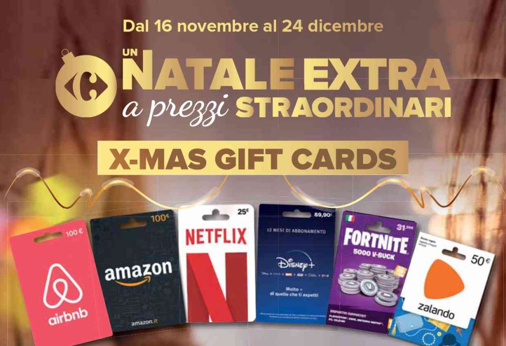 Volantino Carrefour Gift Card Natale 2023