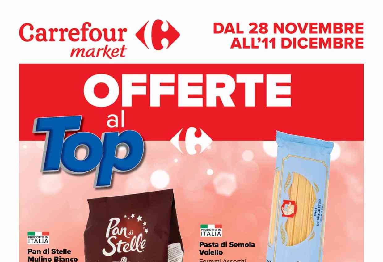 Prossimo volantino Carrefour Market dal 28 novembre al 11 dicembre 2023 in anteprima: Offerte al Top!