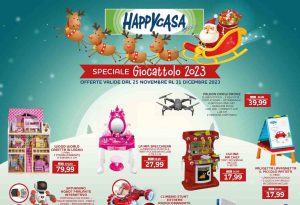 Volantino Happy Casa Speciale Giocattolo Natale dal 25 novembre al 31 dicembre 2023 in anteprima