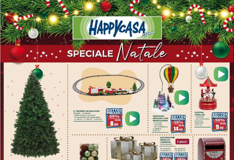 Anteprima volantino Happy Casa Speciale Natale 2023 dal 18 novembre al 24 dicembre 2023