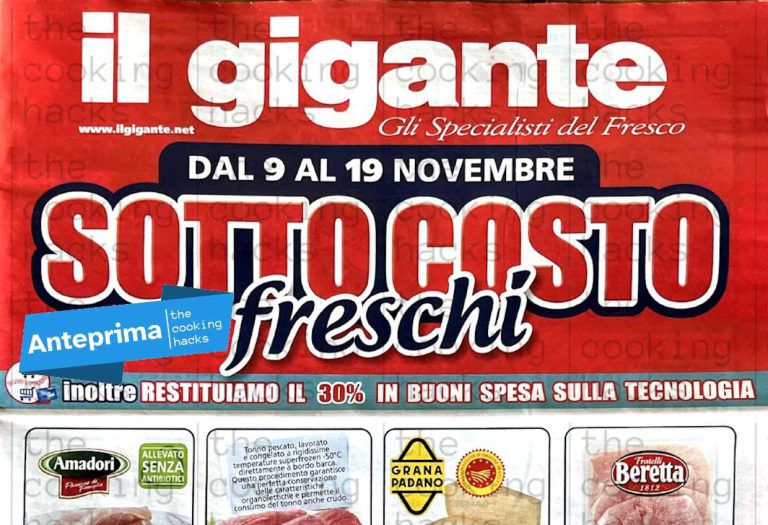 Anteprima del volantino Il Gigante dal 9 al 19 novembre 2023: Sottocosto freschi