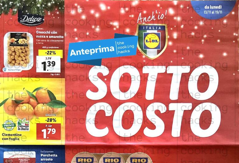 Anteprima del volantino Lidl dal 13 al 19 novembre 2023: Sottocosto, Magico Natale, Sapori dal mondo Grecia, Black Week End