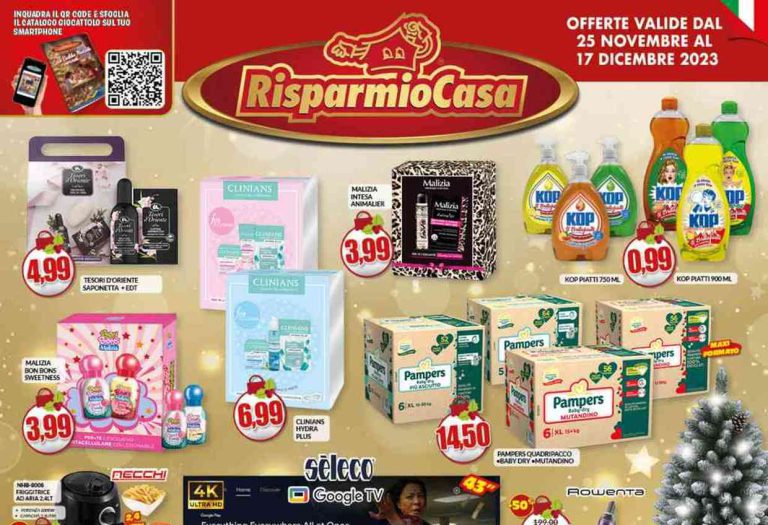 Volantino Risparmio Casa dal 25 novembre al 17 dicembre 2023 in anteprima