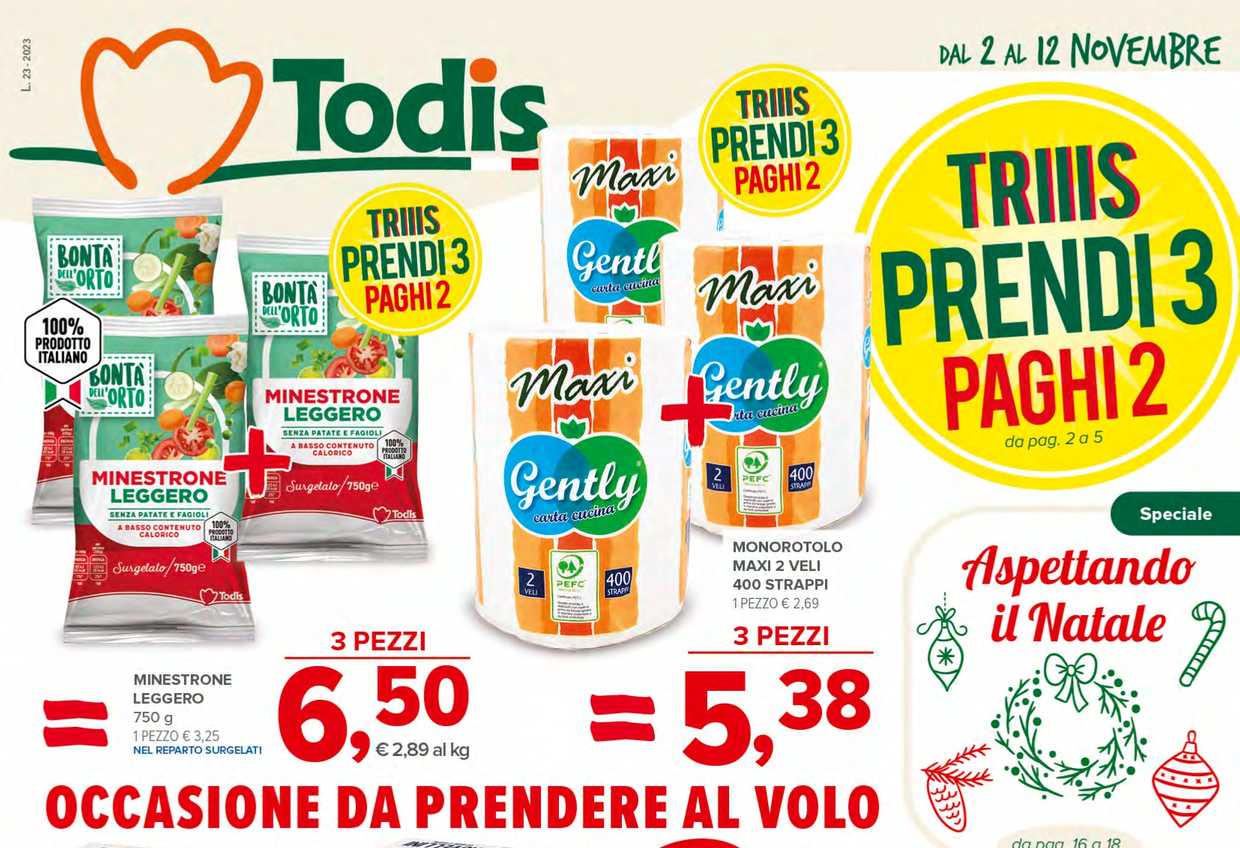 Anteprima volantino Todis dal 2 al 12 novembre 2023