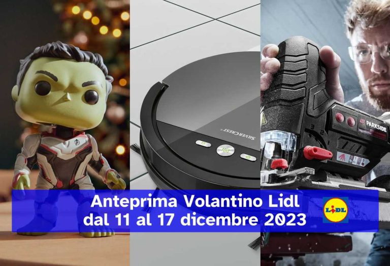 Anteprima volantino Lidl dal 11 dicembre 2023: utensili Parkside, accessori per la casa e regali di Natale