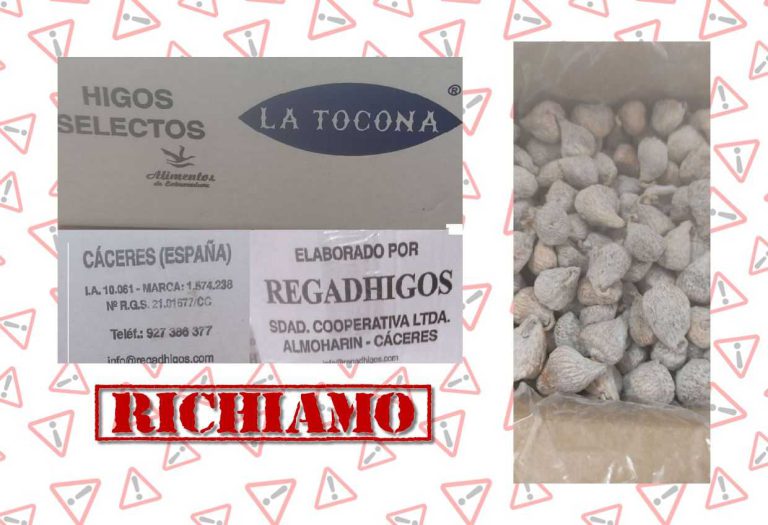 Richiamo di fichi secchi, il Ministero della Salute avverte per la presenza di aflatossine