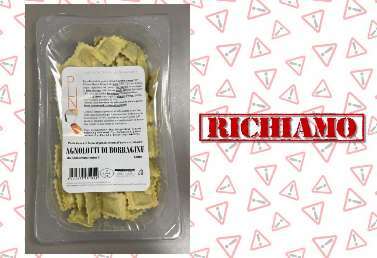 Richiamo di Agnolotti di Borragine: Eataly avvisa dei rischi microbiologici