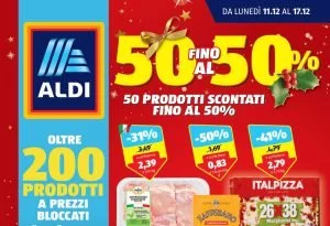 Volantino Aldi dal 11 al 17 dicembre 2023, in anteprima le offerte su 50 prodotti scontati fino al 50%