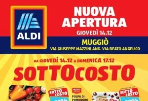 Volantino Aldi per la nuova apertura Muggiò dal 14 dicembre 2023, le offerte Sottocosto in anteprima