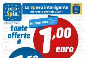 Volantino Eurospin dal 4 al 14 gennaio 2024, in anteprima le offerte della prossima settimana da 1 € a 2 €