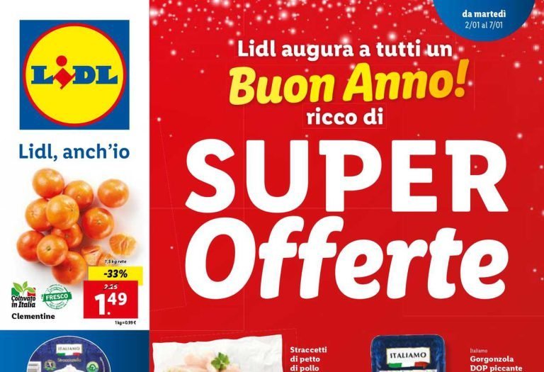 Volantino Lidl dal 2 al 7 gennaio 2024, le offerte in anteprima della prossima settimana per il nuovo anno