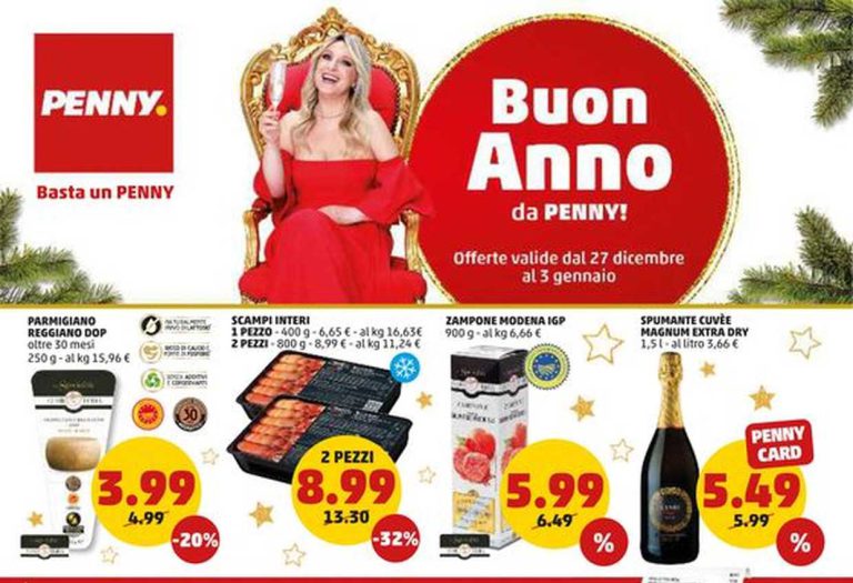 Volantino Penny dal 27 dicembre 2023 al 3 gennaio 2024: offerte per un Buon Anno