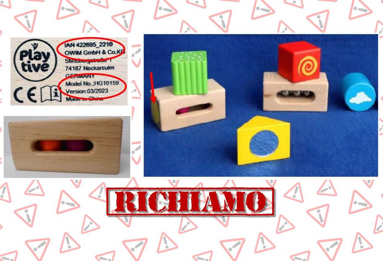 Lidl richiama le Costruzioni per l’attività sensoriale Playtive per possibile rischio fisico