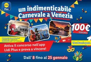 Lidl Concorso Carnevale 2024: come vincere un viaggio a Venezia e buoni spesa Lidl da 100 €