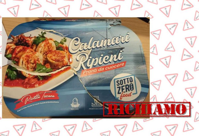 Richiamo del Ministero della Salute: Calamari ripieni con allergeni non dichiarati tra gli ingredienti