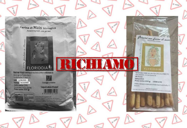 Richiami del Ministero della Salute: Aflatossine in farina di mais e grissini, ecco i prodotti coinvolti