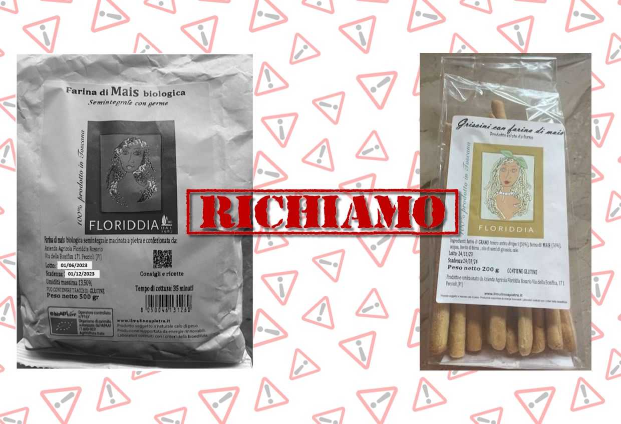 Richiami del Ministero della Salute: Aflatossine in farina di mais e grissini, ecco i prodotti coinvolti