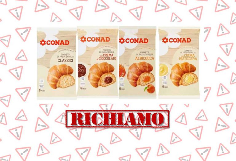 Conad richiama alcuni lotti di cornetti per la presenza di materiale estraneo