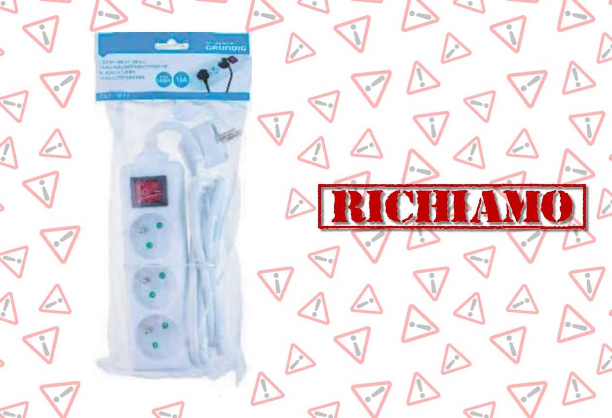 Carrefour richiama presa di corrente con interruttore per problemi di sicurezza