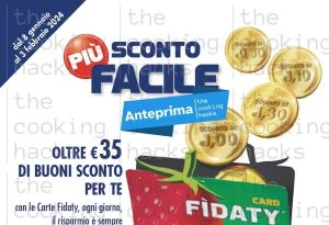 Volantino Esselunga Più Sconto Facile dal 8 gennaio al 3 febbraio 2024, in anteprima oltre 35€ di buoni sconto