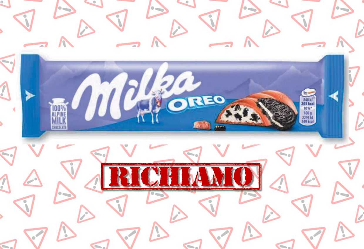 Richiamo di barrette al cioccolato Milka Oreo da Carrefour: possibile presenza di corpi estranei
