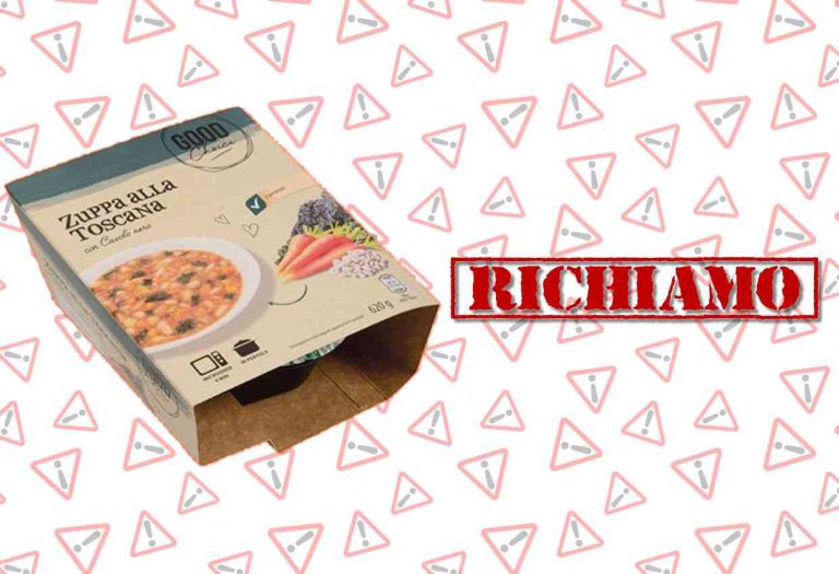 Richiamo di Zuppa alla Toscana da parte di Aldi per allergene non dichiarato