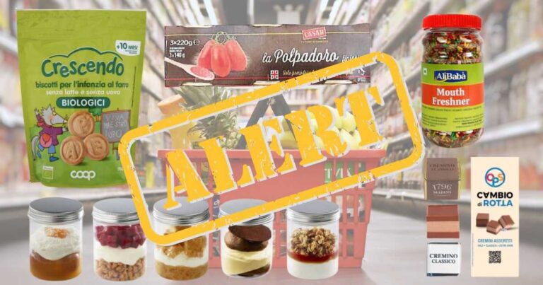 Nuovi richiami dai supermercati: dai cremini con allergene non dichiarato, biscotti Coop, alle mousse Iginio Massari