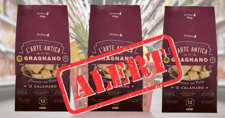 Coop ritira pasta di semola Fior Fiore Coop per possibili frammenti di legno