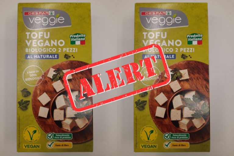 Richiamo tofu per rischio allergeni: la confezione contiene il prodotto errato