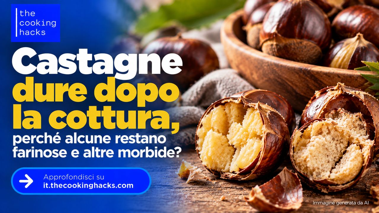 Castagne dure dopo la cottura, perché alcune restano farinose e altre morbide?