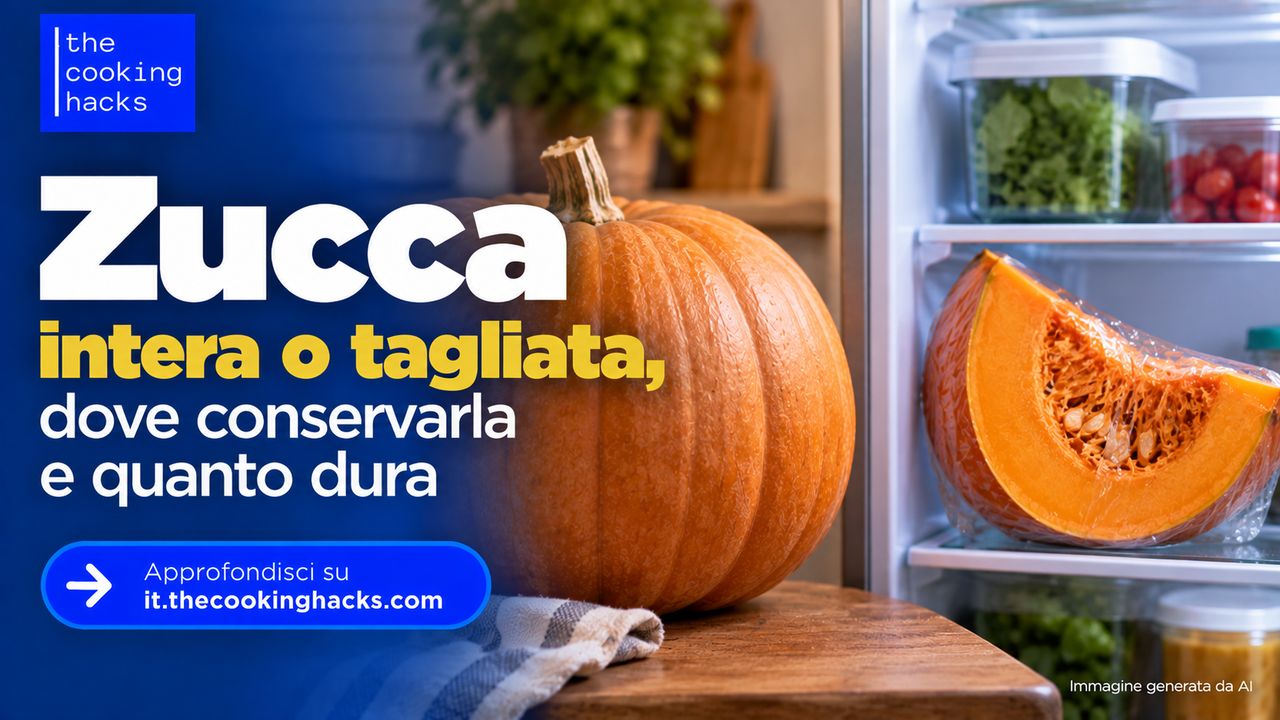 Zucca intera o tagliata, dove conservarla e quanto dura