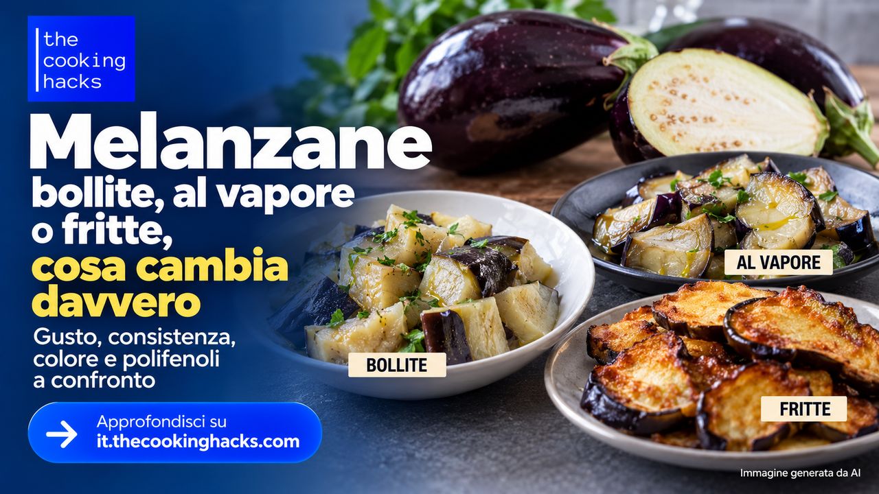 Melanzane bollite, al vapore o fritte, cosa cambia davvero con la cottura