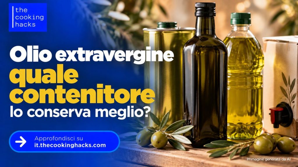 Olio extravergine, vetro scuro, lattina o plastica, quanto conta davvero il contenitore?