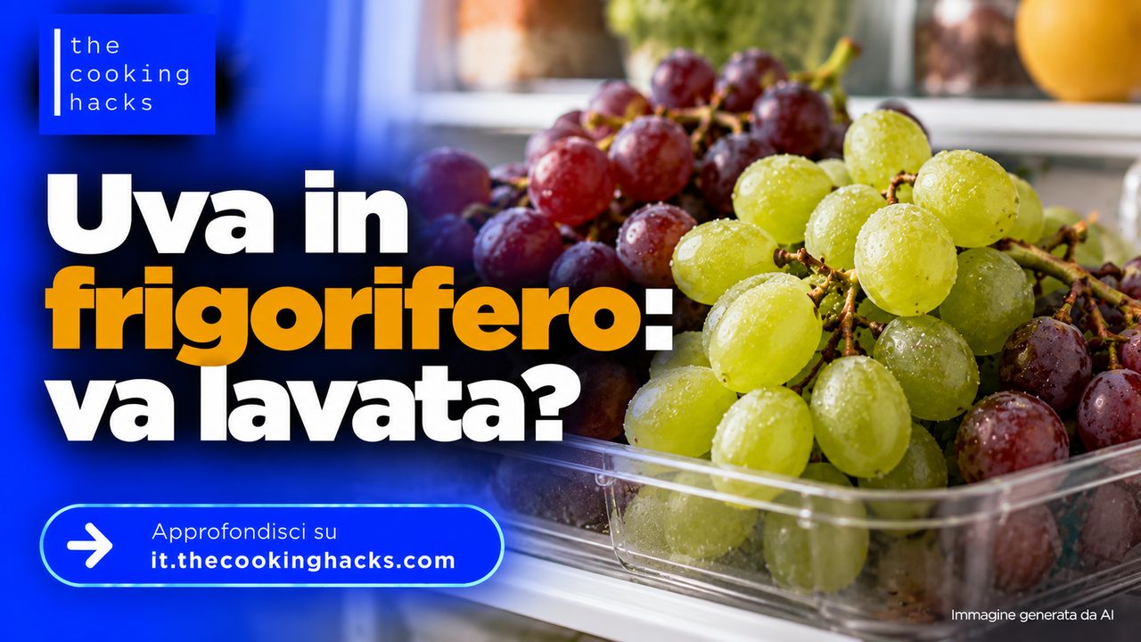 Uva in frigorifero, va lavata prima di conservarla o solo quando si mangia?